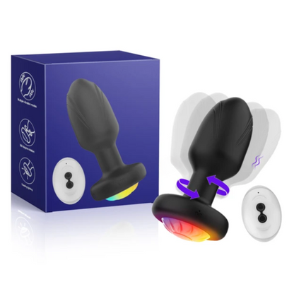 LED Vibrating Butt Plug with Remote