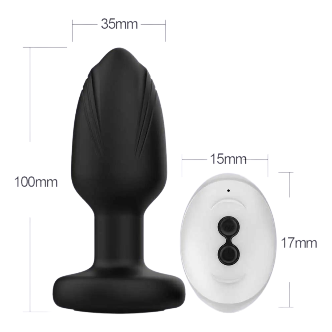 LED Vibrating Butt Plug with Remote